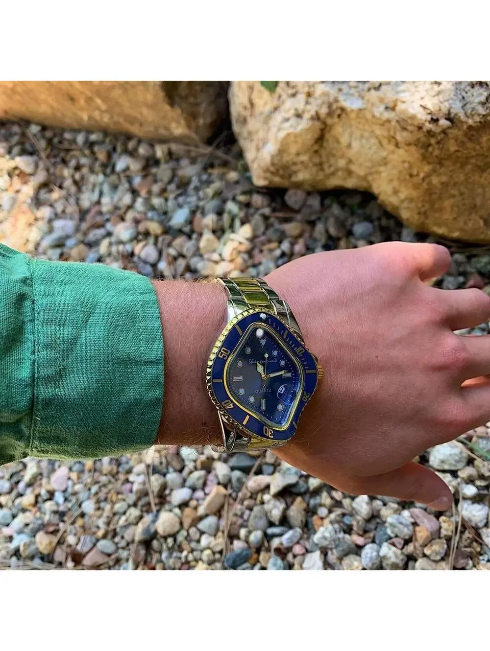 Classy Y2K Vintage Minimalist Warped Oval Retro Stainless Steel Watch Unisex